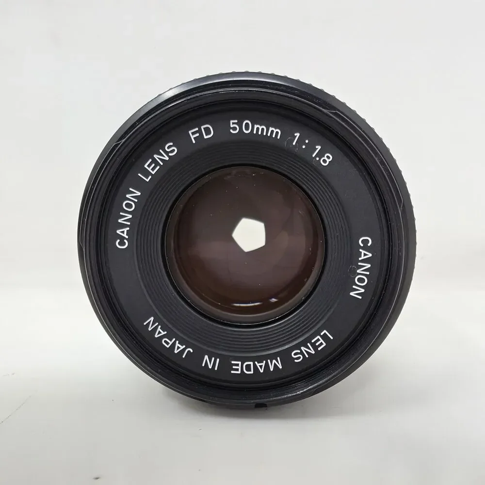 Canon T50 35mm SLR Film Camera with Canon FD 50mm 1:1.8 Lens Tested Working